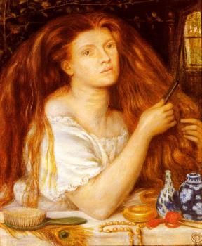Dante Gabriel Rossetti : Woman Combing Her Hair